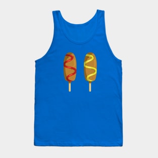 Corndogs with Ketchup and Mustard Tank Top